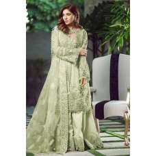 Green Pakistani Wedding Mehndi/Mayoun Lehenga