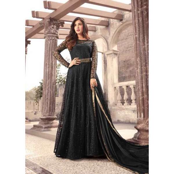 Black Party Gown Designer Punjabi Evening Dress
