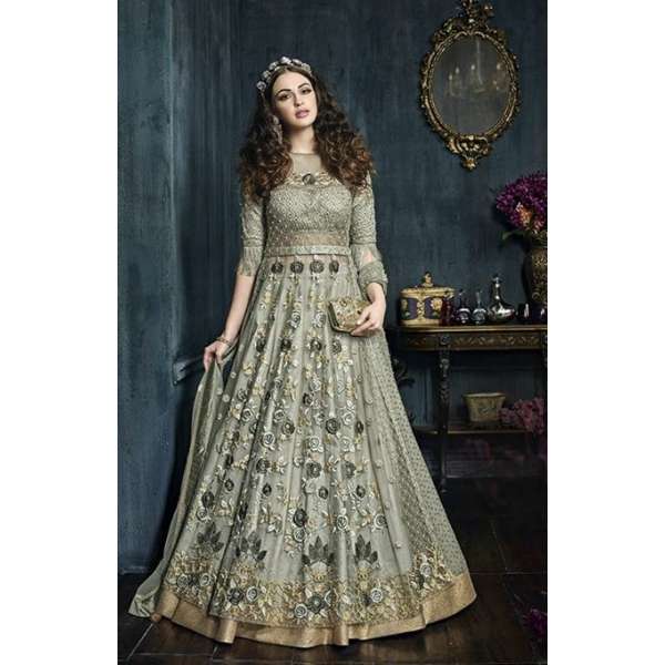Light Green Bridal Dress Indian Designer Anarkali Gown