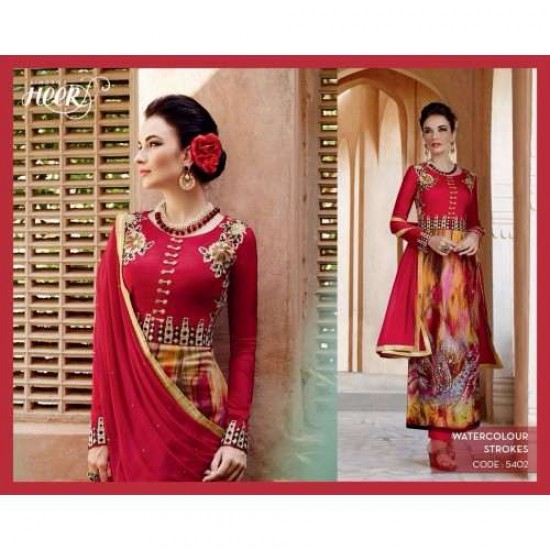 Red Indian Ethnic Salwar Suit
