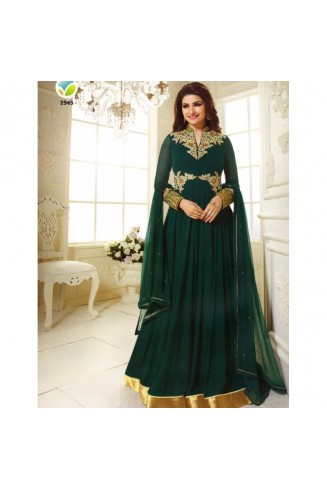 K2945 Dark Green KASEESH PRACHI Anarkali Wear 