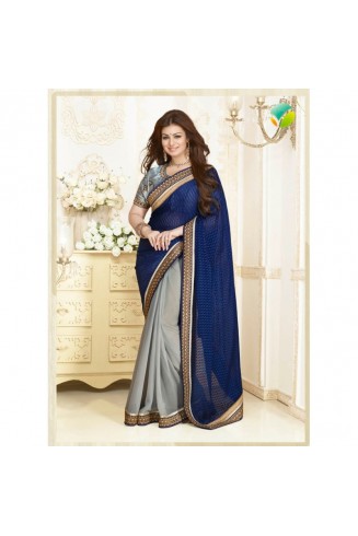 KH16353 Blue Kasheesh Sheesha Designer Saree