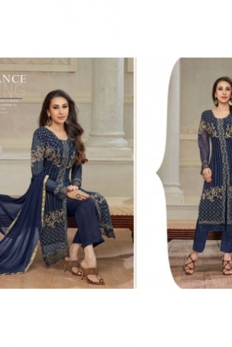 M63001 Blue Maria B Style Salwar Kameez