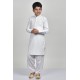 White Festive Wear Boys Kurta Shalwar Suit