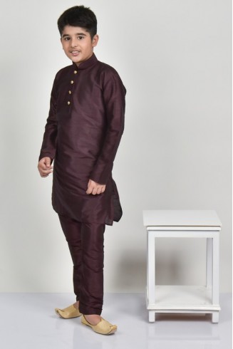 Maroon Ethnic Boys Kurta Pajama