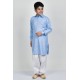 Sky blue & White Party Wear Boys Shalwar Kameez