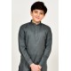 Dark Grey Pakistani Designer Top Quality Boys Kurta Shalwar