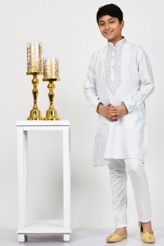 Light Blue Pakistani Boys Fancy Kurta Pajama