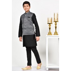 Dark Grey Fancy Waistcoat for Boys