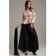 Peach & Black Modern Style Readymade Palazzo Suit