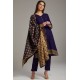 Navy Blue Pakistani Designer Readymade Dress