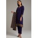 Navy Blue Pakistani Designer Readymade Dress