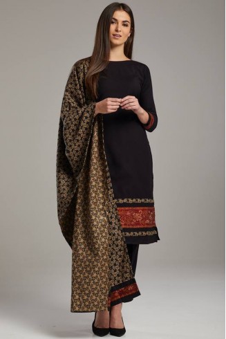 Black Winter Wear Readymade Salwar kameez