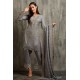 Silver Pakistani Party Suit