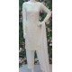 MAGNIFICENT WHITE LINEN READYMADE PAKISTANI SALWAR SUIT