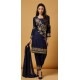 Blue Embroidered Readymade Linen Salwar Suit