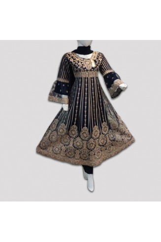 Black Fancy Frock Suit Indian Wedding Outfit