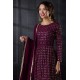 Dark Plum Pakistani Designer Kurti & Gharara Dress