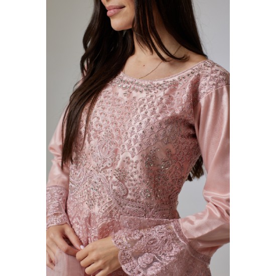 Light Pink Embellished Gharara Indian Wedding Outfit