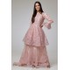 Light Pink Embellished Gharara Indian Wedding Outfit