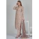 Mauve Printed Floral Georgette Salwar Suit