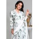 Off White Digital Printed Frock Style Readymade Suit