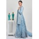 Blue Heavy Net Embroidered Indian Wedding Lehenga Readymade Dress