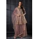 Rose Pink Net Heavy Embroidered Readymade Sharara Suit