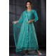 Ferozi Net Embroidered Indian Designer Anarkali Suit