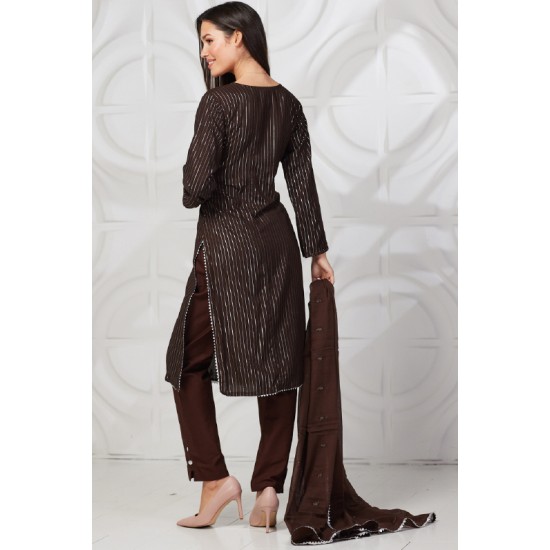 Choco Brown Fancy Eid Salwar Suit