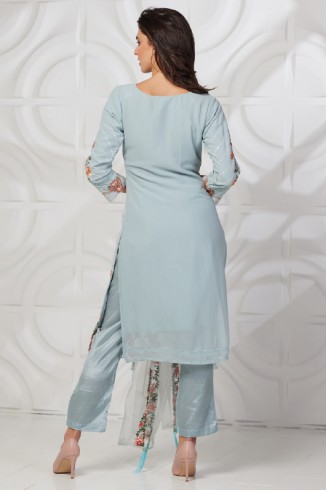 Light Grey Formal Pakistani Salwar Suit