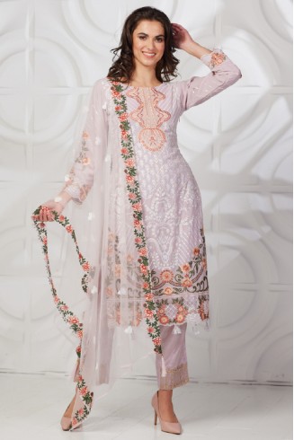 Light Mauve Punjabi Style Salwar Suit