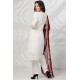 Cream Maroon Stitched Designer Salwar Kameez For Women
