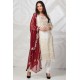 Cream Maroon Stitched Designer Salwar Kameez For Women