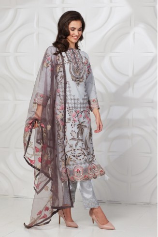 Light Grey Fancy Pakistani Suit