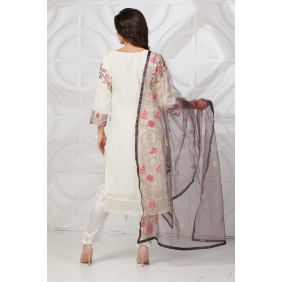 Off White Designer Festive Special Pakistani Salwar Kameez
