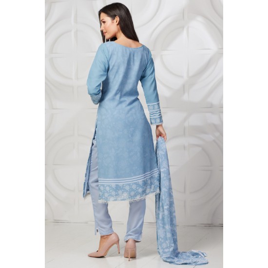 Powder Blue Ready To Wear Eid Salwar Suit