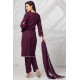 Purple Rayon Designer Party Salwar Kameez Suit