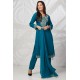 Teal Green Pakistani Designer Georgette Suit