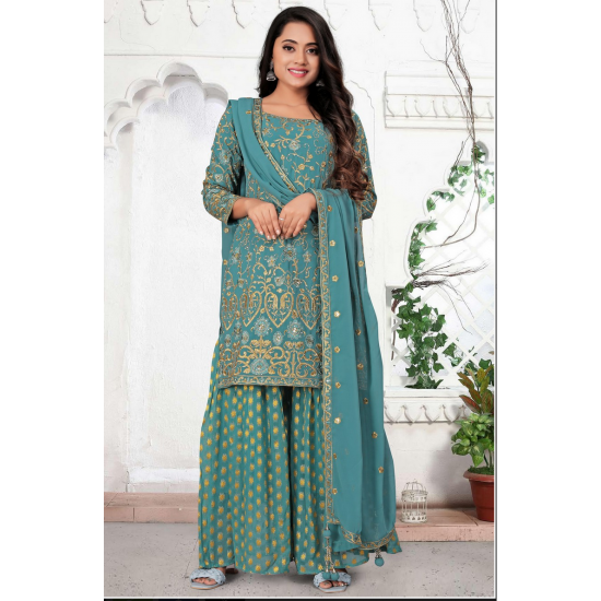strapless open back dress Buy Online Designer Green Georgette Anarkali Gown With Dupatta For Indian Festivals & Pakistani Weddings -Bindyaa Customize Up To XL (+$20 Extra )