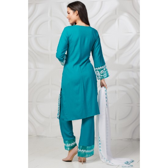 Rama Green Casual Wear Readymade Suit