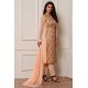 Peach Straight Designer Dress Readymade Indian Suit 