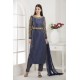 BLUE AND GOLD INDIAN PAKISTANI PARTY WEAR SALWAR SUIT