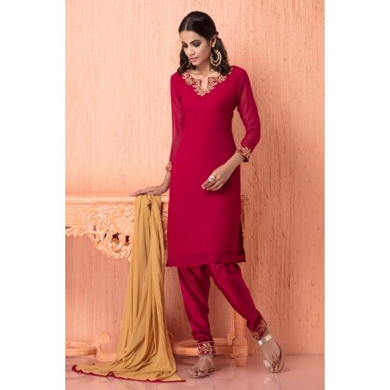 Magenta Dress Indian Readymade Salwar Suit Online
