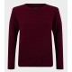 Mens Burgundy Designer Ribbed Jumper