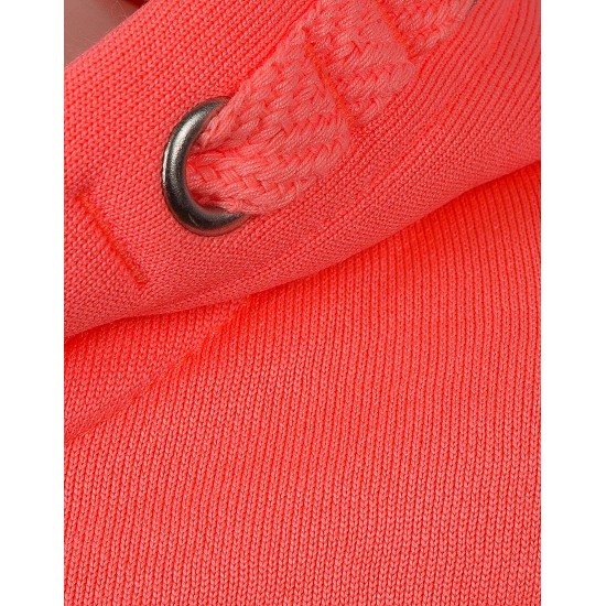 Peach Slim Fit Girls Zip-Up Hoodie
