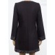 Turkish Coat Black White Collarless A Line Ladies Coat
