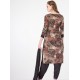 Black Maroon Floral Printed Dress Readymade Suit