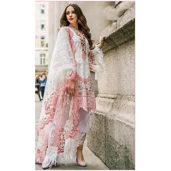 White Pakistani Designer Readymade Salwar Kameez