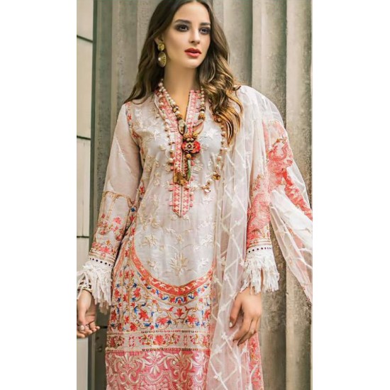 White Pakistani Designer Readymade Salwar Kameez
